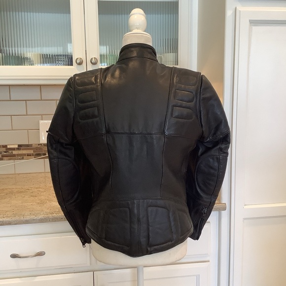 Vintage Hein Gericke Harley Davidson Black Leather Motorcycle Jacket Sz 36 - Picture 4 of 11